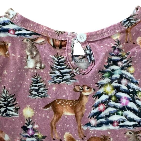 Pipsqueaks Girls’ Snowflake Kisses Bubble Romper Bamboo Christmas Size 2T - Picture 7 of 9